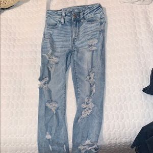 Ripped American Eagle jeans.